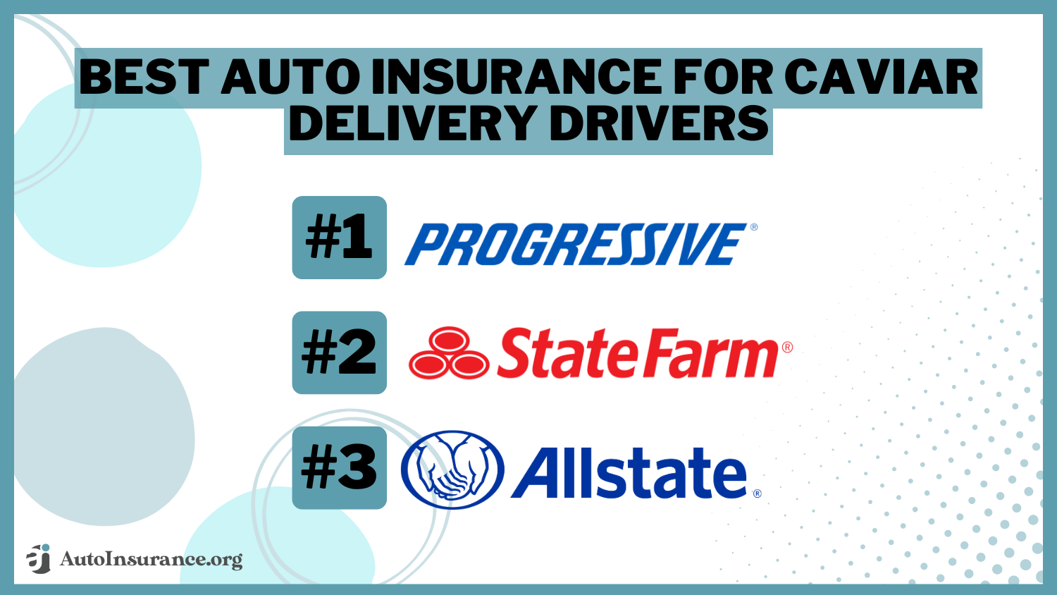 Best Auto Insurance for Caviar Delivery Drivers: Progressive, State Farm, and Allstate