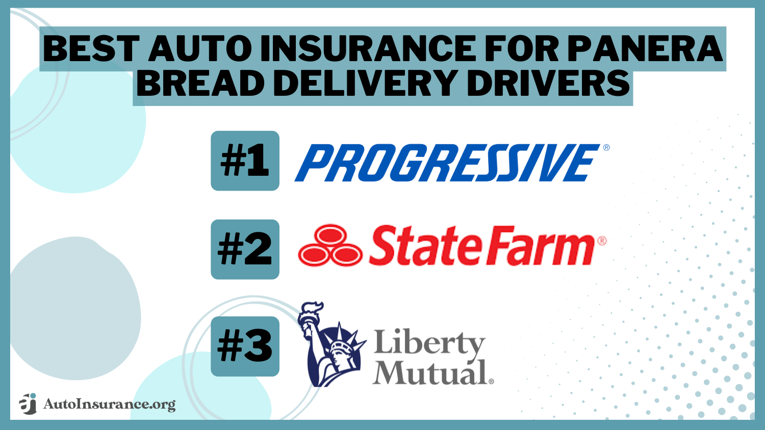 Best Auto Insurance for Panera Bread Delivery Drivers: Progressive, State Farm, and Liberty Mutual
