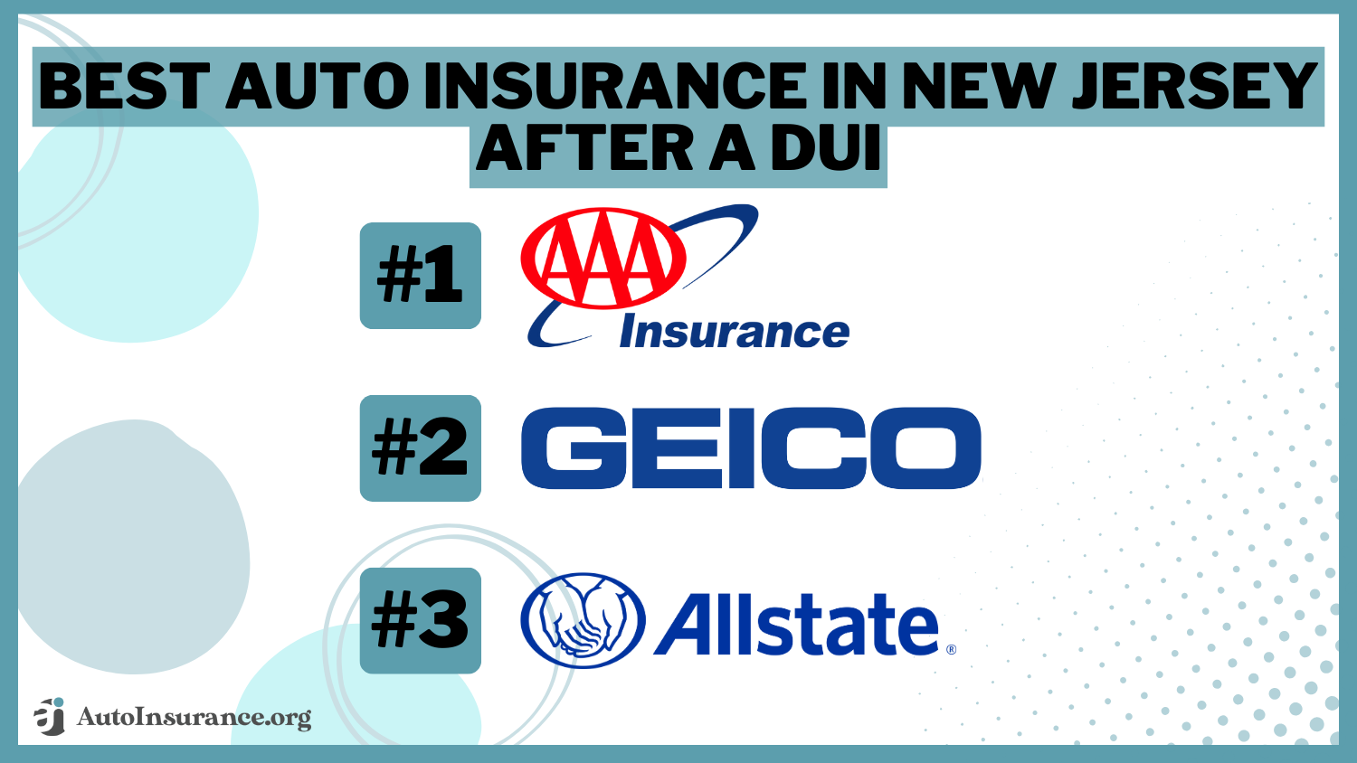 AAA, Geico, Allstate: Best Auto Insurance in New Jersey After a DUI