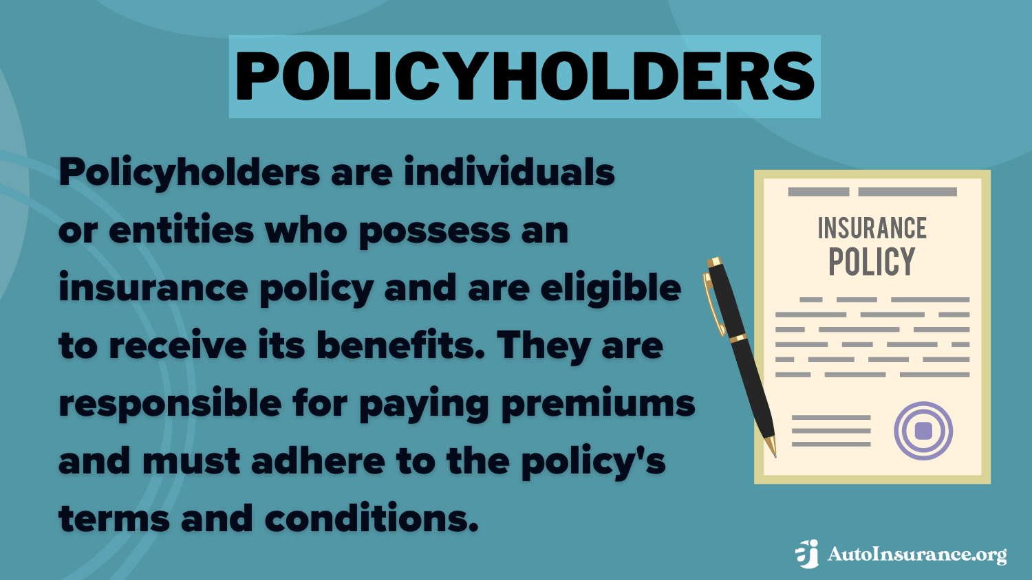 Policyholders Definition Card: How to Research Auto Insurance Companies