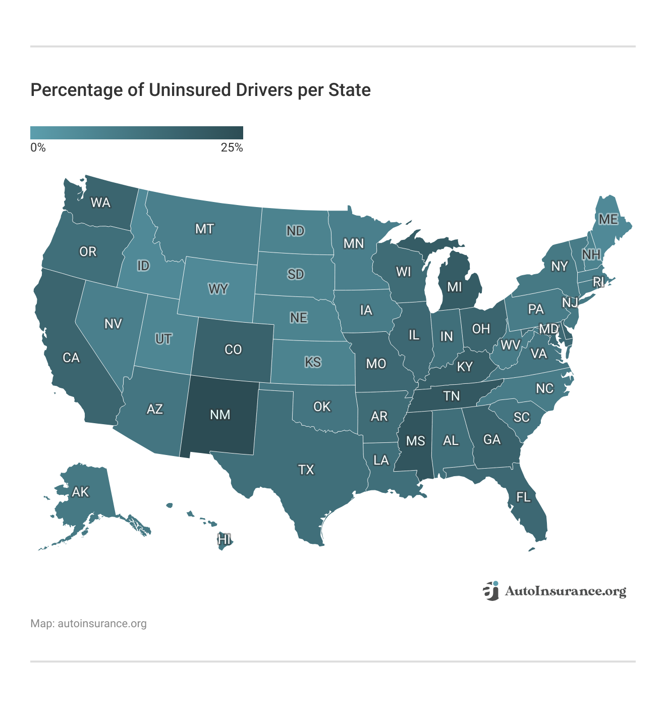 <h3>Percentage of Uninsured Drivers per State</h3> <h3>Percentage of Uninsured Drivers per State</h3>
