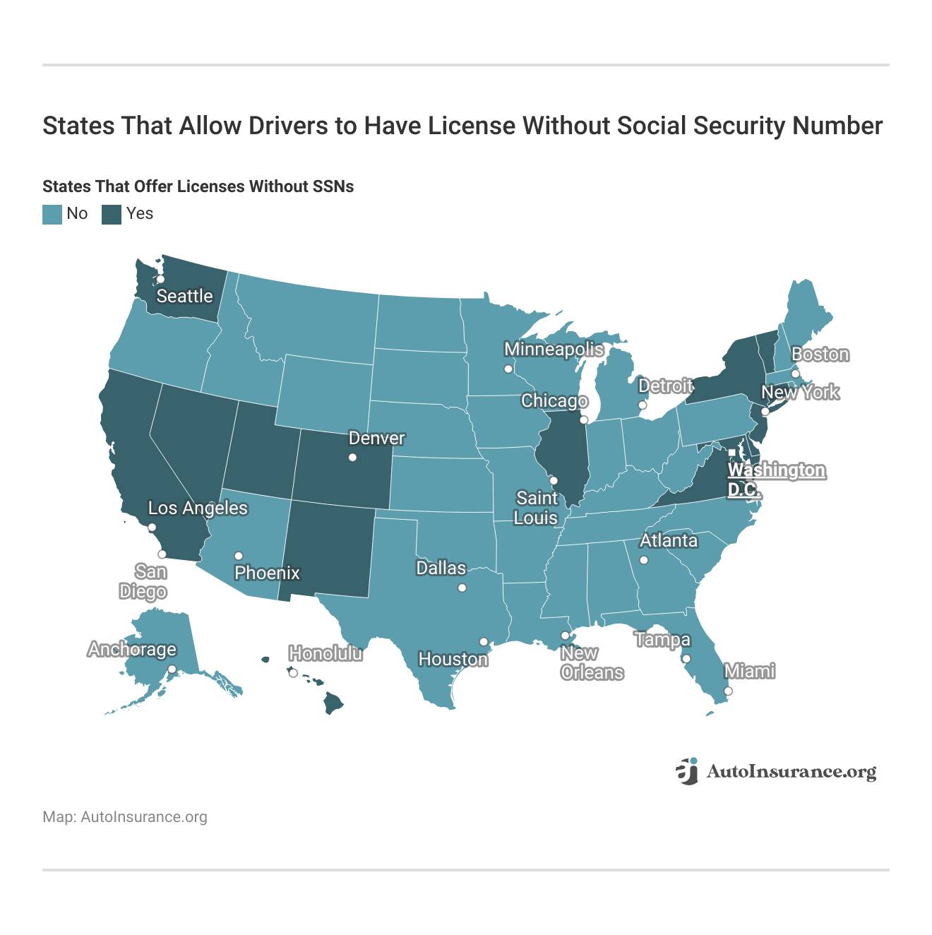 <h3>States That Allow Drivers to Have License Without Social Security Number</h3>