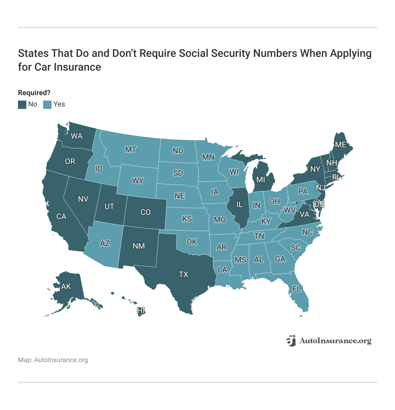 <h3>States That Do and Don’t Require Social Security Numbers When Applying for Car Insurance</h3>
